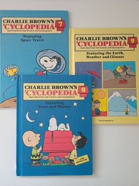 Vintage 1980s Charlie Brown's Cyclopedia Vol. 7, 8 & 9 Hardcover Book Set | Pean